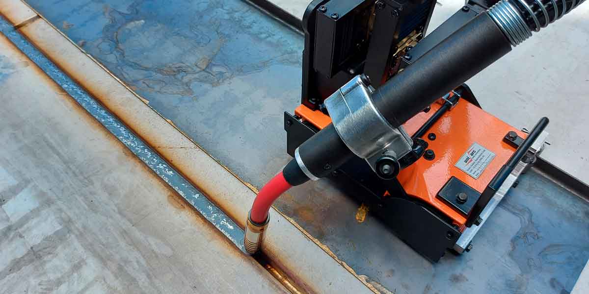 Soldagem automatizada em chapa de aço inoxidável